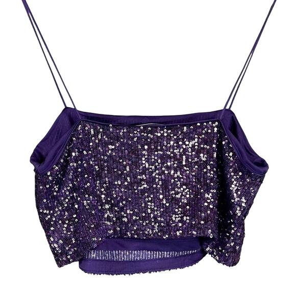 Rotate Birger Christensen Line Slip Top Dewberry (Purple) Women's Size 6 NWOT - Picture 2 of 7